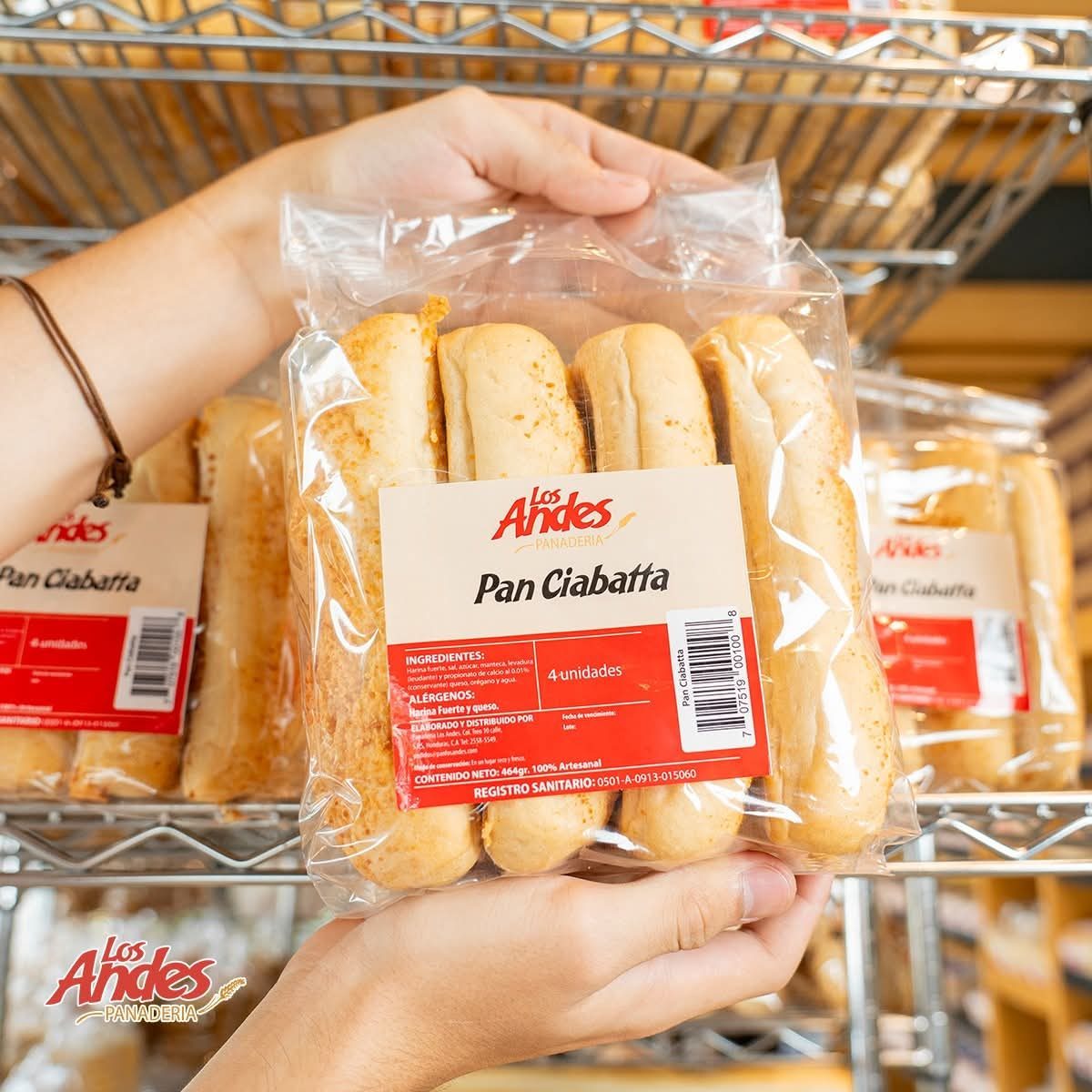 Pan Ciabatta en Bolsa/ Queso 4 Uni